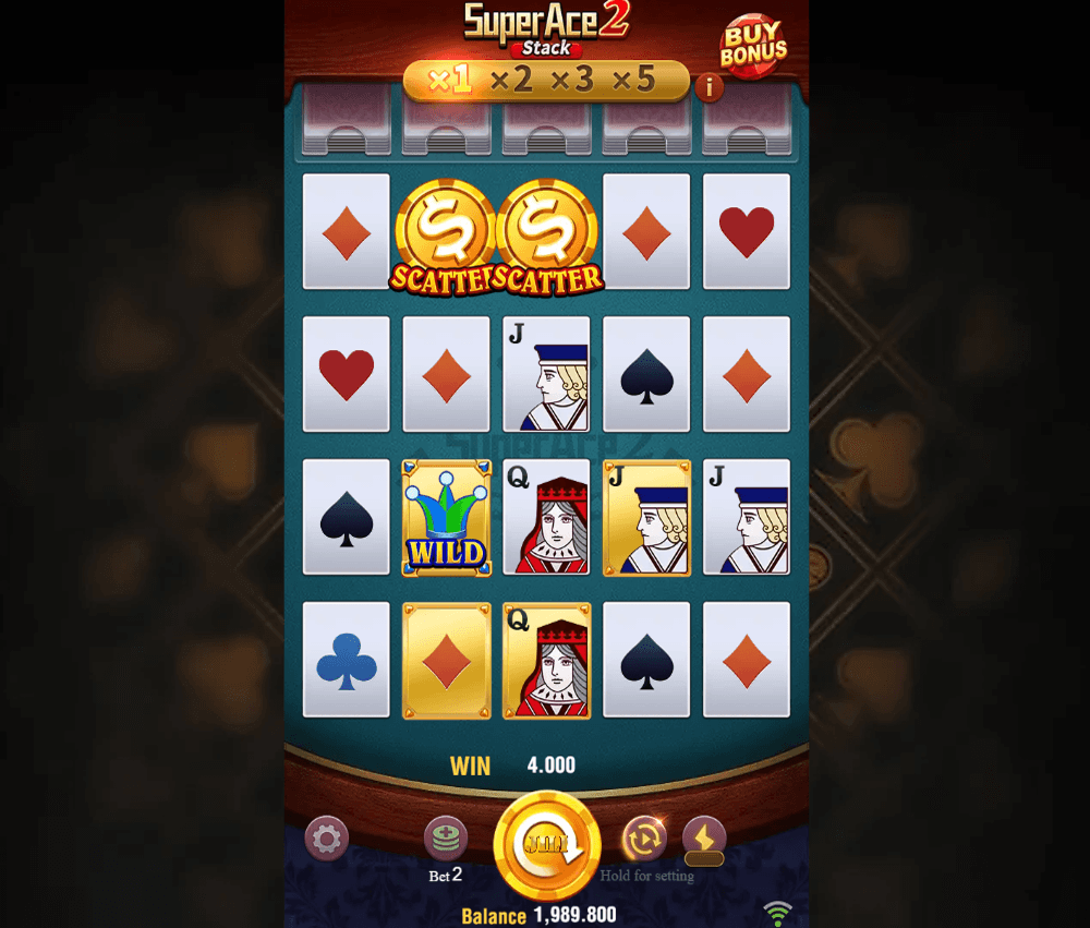 Gameplay and bonus features of Super Ace 2 by JILI Games